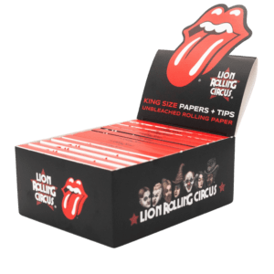 Seda Marrom King Size + 50 Piteiras The Rolling Stones (Display)